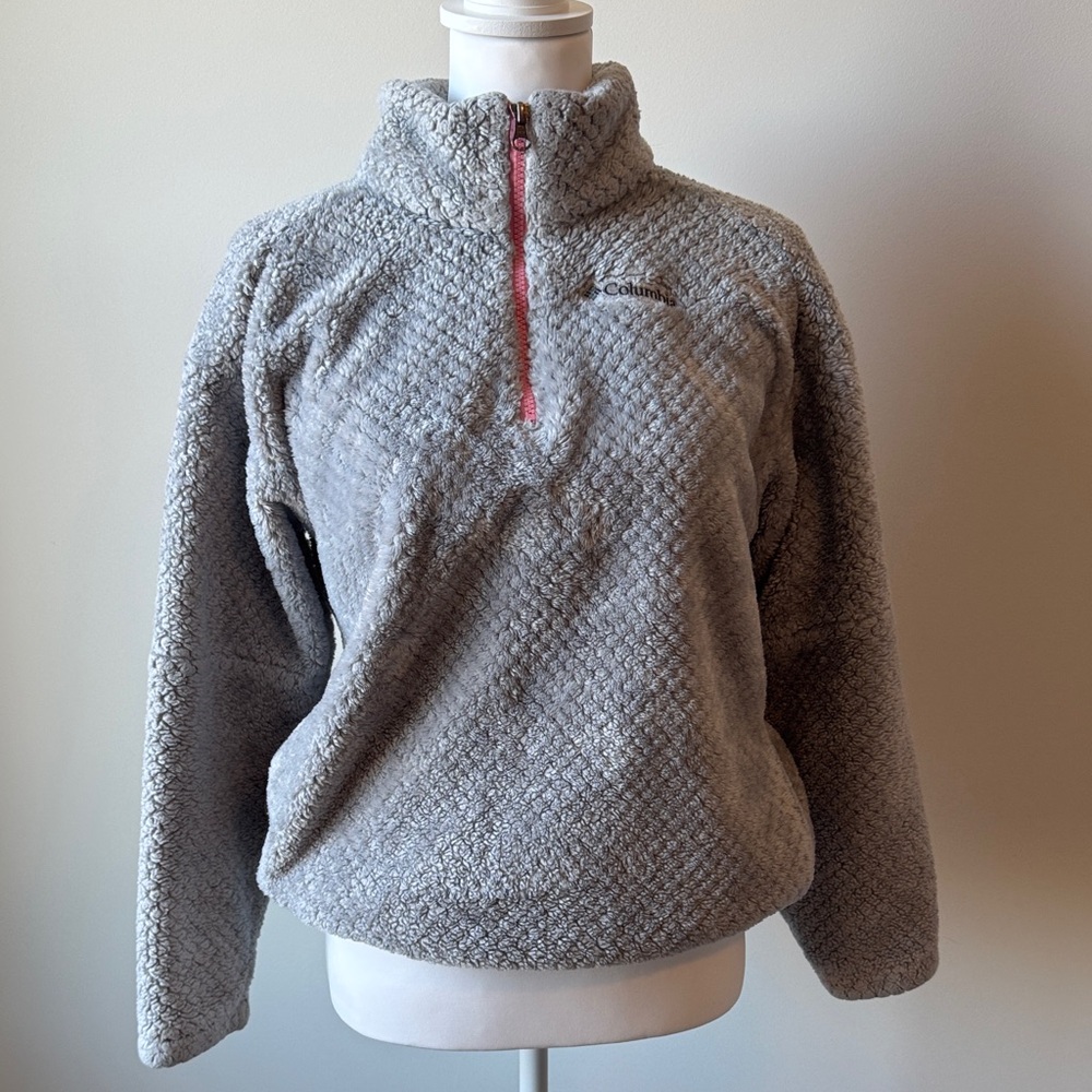Columbia Heather Gray Fleece Jacket